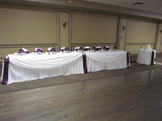Plum Satin Wedding Decor